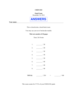 Answers - Final Exam 2014