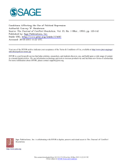 Conditions Affecting the Use of Political Repression Author(s