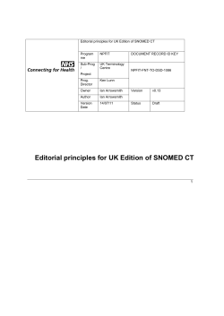 Guidance on the submission of new content to SNOMED CT and