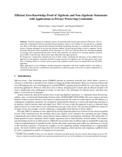 Efficient Zero-Knowledge Proof of Algebraic and Non