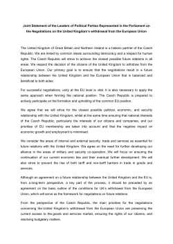 Joint Statement of the Leaders of Political Parties