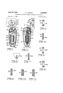 Process for applying cosmetic material to the skin