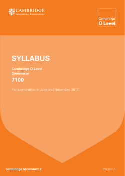 SyllabuS - Cambridge International Examinations
