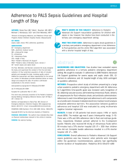 Adherence to PALS Sepsis Guidelines and Hospital