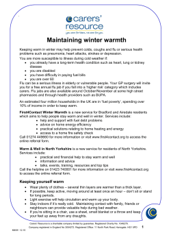 Maintaining winter warmth