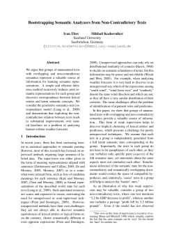 Bootstrapping Semantic Analyzers from Non