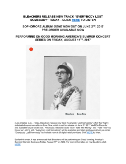 bleachers release new track “everybody lost somebody”