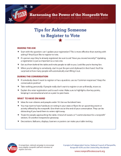 Tips for Asking Someone to Register to Vote
