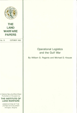 Operational Logistics and the Gulf War