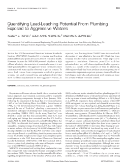 Quantifying Lead-Leaching Potential From Plumbing Exposed to