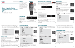 Cisco High-Definition Digital Transport Adapter (DTA) HDA2.0 and