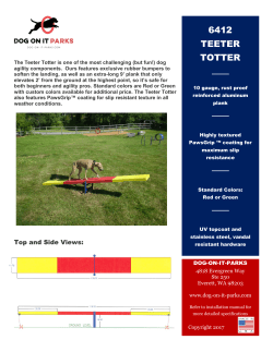 Teeter Totter Specifications - Dog-ON-It