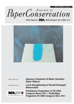 Aqueous Treatment of Water-Sensitive Paper Objects