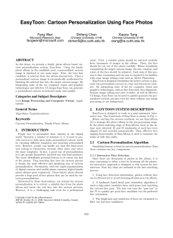 EasyToon: Cartoon Personalization Using Face Photos