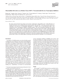 Diarylaniline Derivatives as a Distinct Class of HIV-1