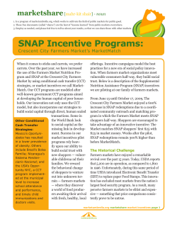 SNAP Incentive Programs