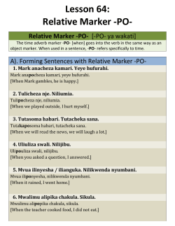 Lesson 64: Relative Marker -PO-