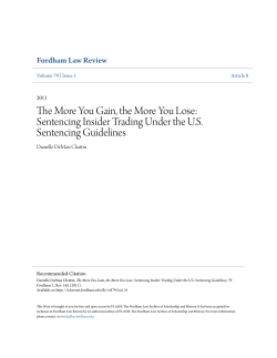 The More You Gain, the More You Lose: Sentencing Insider Trading