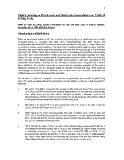 Interim Summary of Conclusions and Dietary Recommendations on