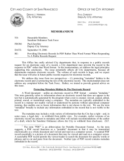 Providing Electronic Records in PDF Rather than Word Format