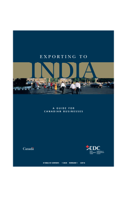 Exporting to India - A Guide for Canadian