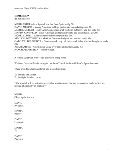 IMMERSION By Julián Mesri MARIAASTURIAS– a