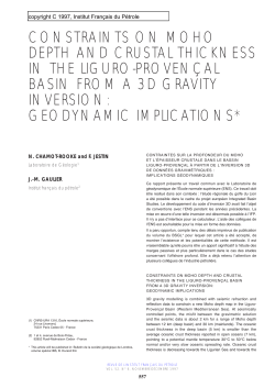 Constraints on Moho Depth and Crustal Thickness in the Liguro