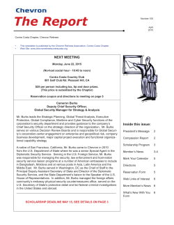 April 2015 - Chevron Retirees Contra Costa Chapter