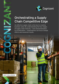 Orchestrating a Supply Chain Competitive Edge
