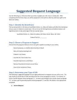 Suggested Bequest Language