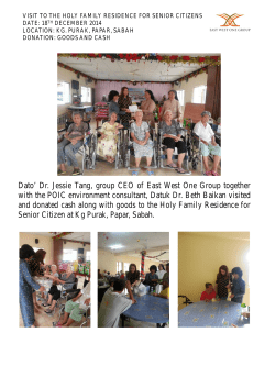 Dato` Dr. Jessie Tang, group CEO of East West One Group together