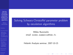 Solving Schwarz-Christoffel parameter problem by osculation