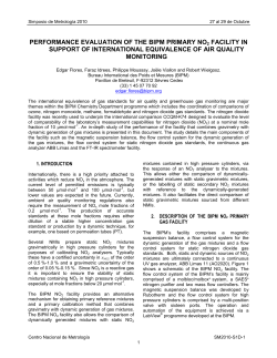 performance evaluation of the bipm primary no2 facility in support of