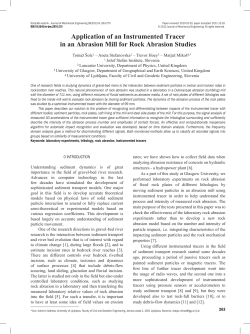 Application of an Instrumented Tracer in an Abrasion Mill for Rock