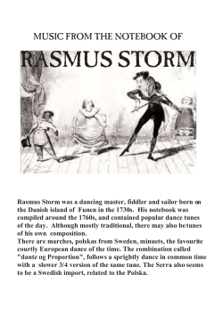 Rasmus Storm was a dancing master, fiddler and