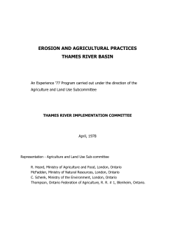 Erosion and Agricultural Practices: Thames