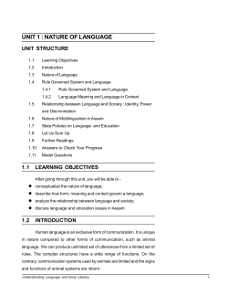 Nature of Language