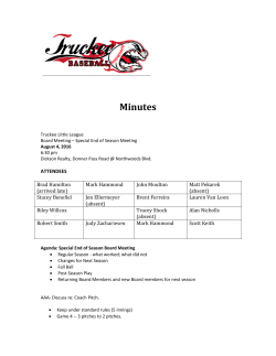 Board Meeting Minutes - Truckee Little League