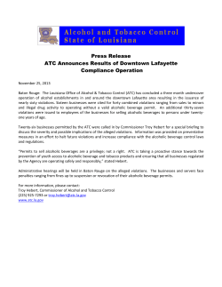 Press Release ATC Announces Results of Downtown Lafayette