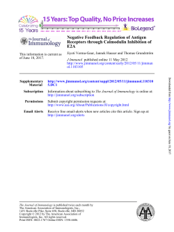 E2A Receptors through Calmodulin Inhibition of Negative Feedback