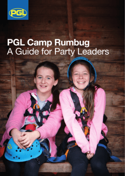 PGL Camp Rumbug A Guide for Party Leaders