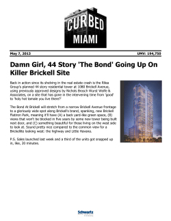 Damn Girl, 44 Story `The Bond` Going Up On Killer Brickell Site