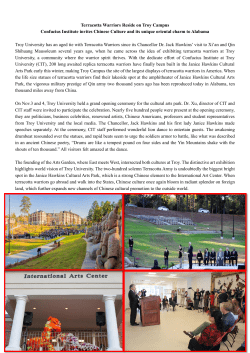 Terracotta Warriors Reside on Troy Campus