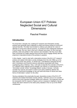 European Union ICT Policies: Neglected Social and