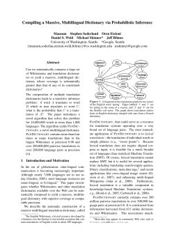 Compiling a Massive, Multilingual Dictionary via