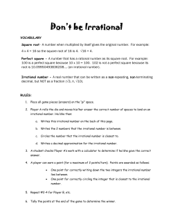 Don`t be Irrational - Austin Partners In Education