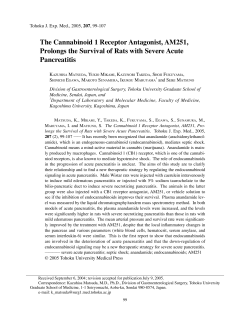 The Cannabinoid 1 Receptor Antagonist, AM251 - J