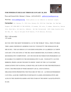 PSA 1 (60 seconds) - San Diego Cat Show