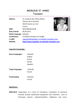 INGVELDUR ST. IVANEZ Translator