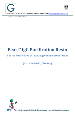 Pearl&trade; IgG Purification Resin